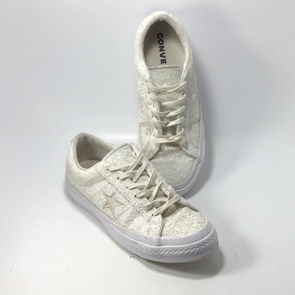 Converse One Star After Party Ox White Glitter 6